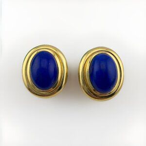 Tiffany & Co. Paloma Picasso 18k Lapis Lazuli Earrings 🌙💙 Vintage 1980s